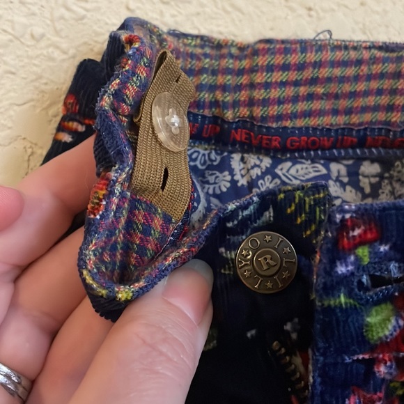 Fantastic dark blue w/floral pattern corduroy pants. No rips/tears/holes/fading. - Picture 4 of 5